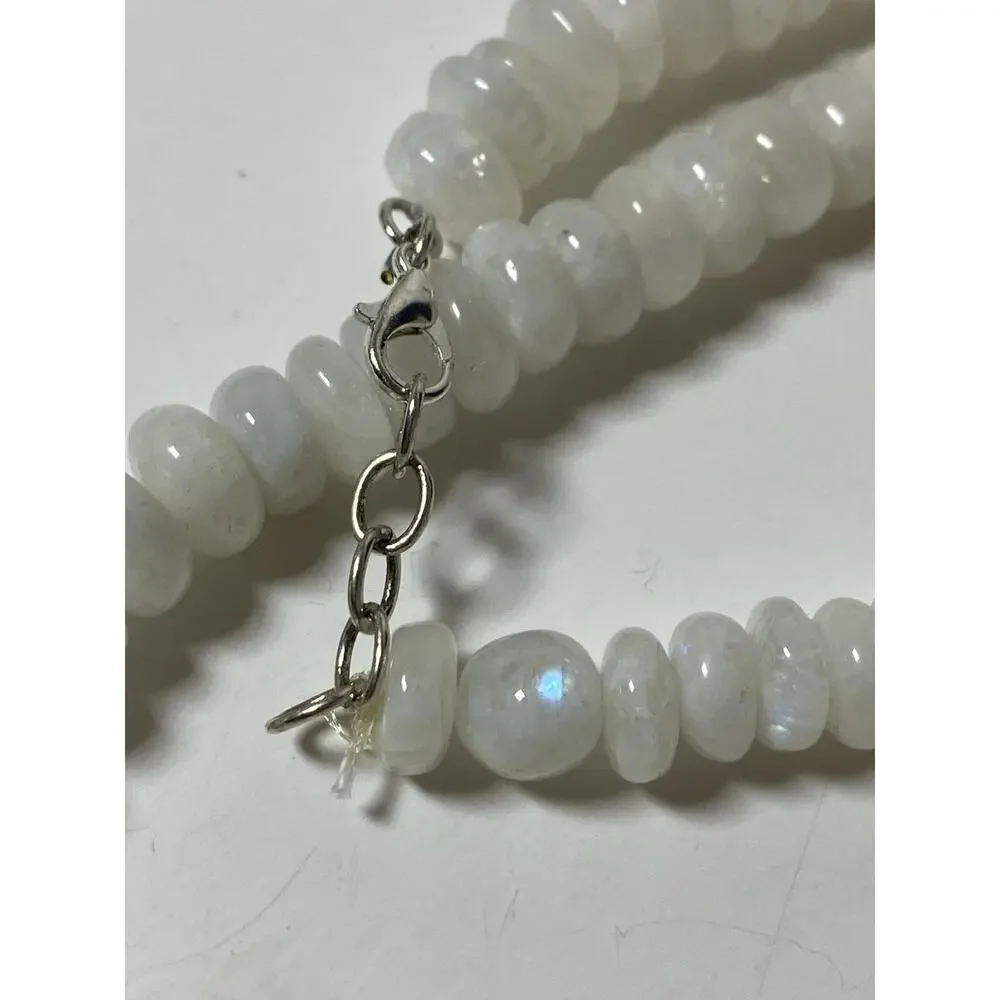 Moonstone Single Strand Beaded Necklace